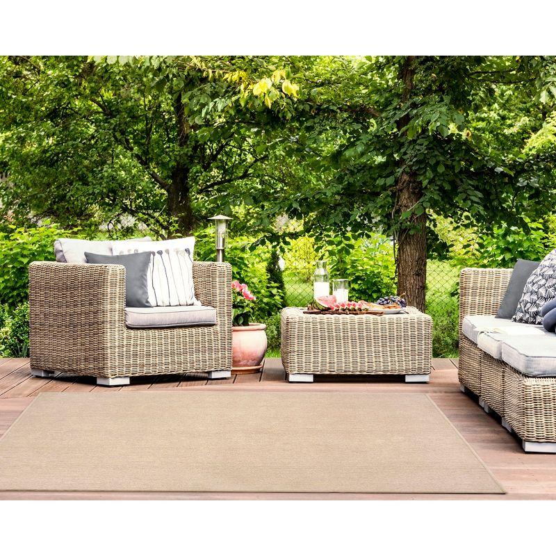 Liora Manne Calais Solid Indoor/Outdoor Rug Sand 3'6" x 5'6"