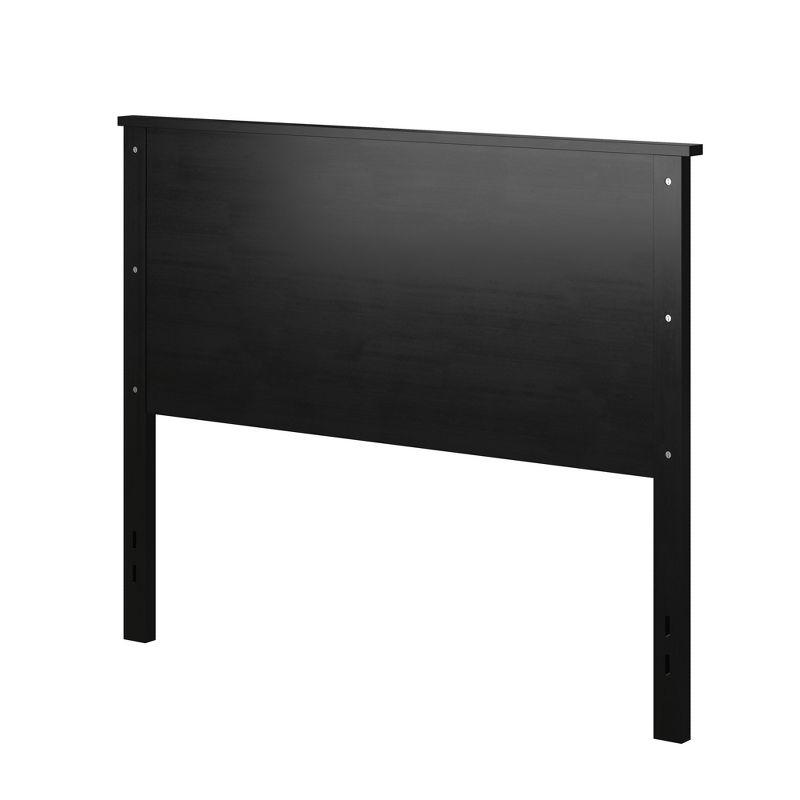 Glenwillow Home Farmhouse Style Wood Panel Headboard in Black, Full Size