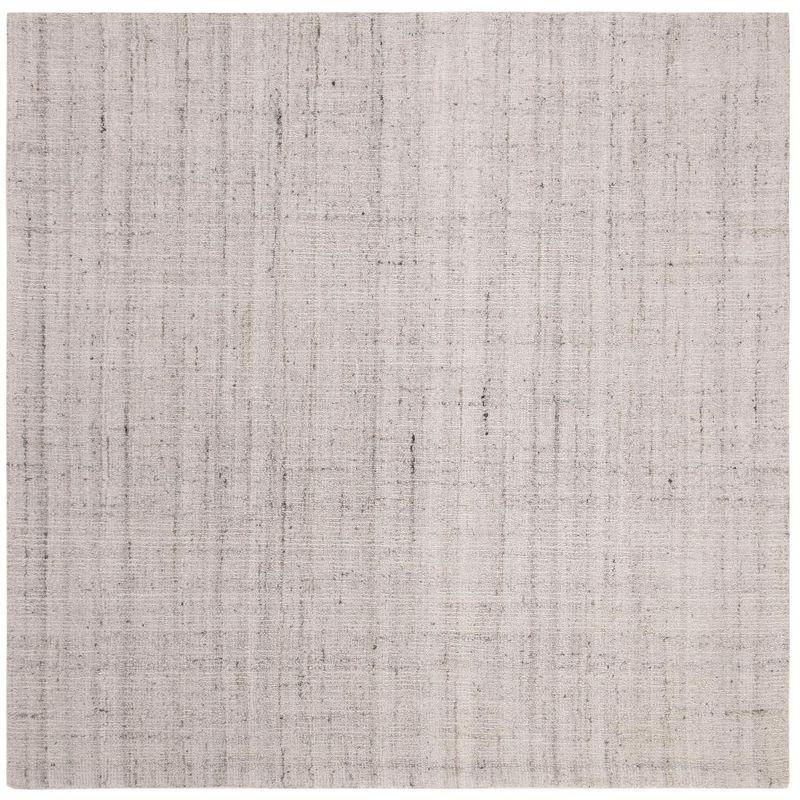 Abstract ABT141 Handmade Indoor Area Rug - Light Grey - 6'x6' - Safavieh