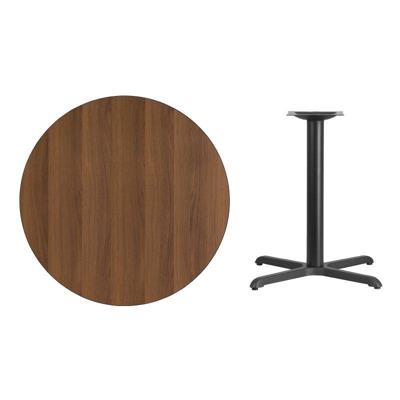 Carrus Round Laminate Dining Table Top with X-Shaped Base