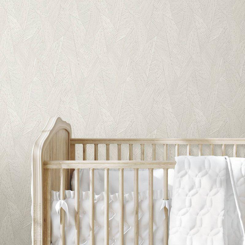 RoomMates Woven Reed Stitch Taupe Peel and Stick Wallpaper