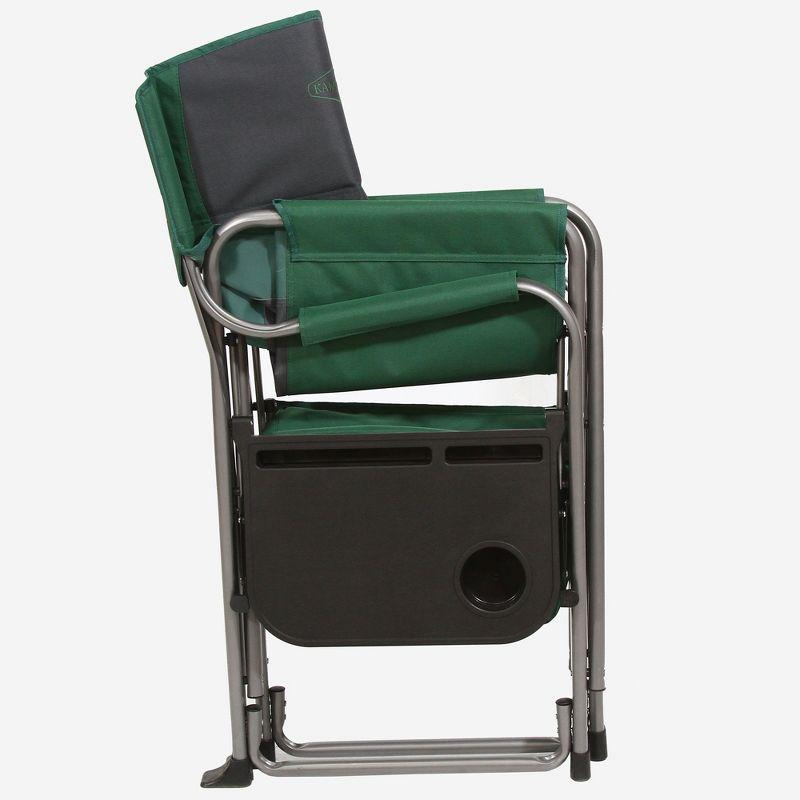 Kamp-Rite Portable Director's Chair w/Cooler, Cup Holder, & Side Table