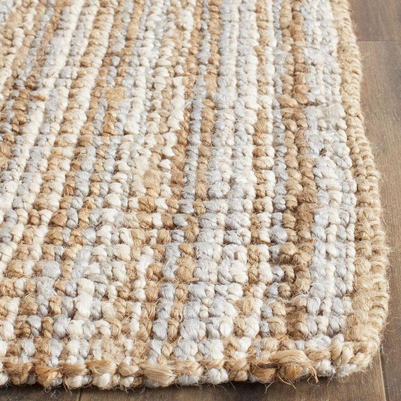 Natural Fiber NF447 Hand Woven Indoor Area Rug - Grey/Natural - 8'x8' - Safavieh