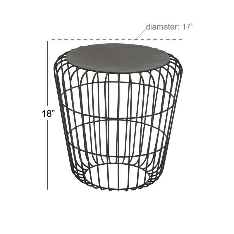 Metal Patio Accent Table - Olivia & May: Industrial Design, No Assembly Required, Fade-Resistant