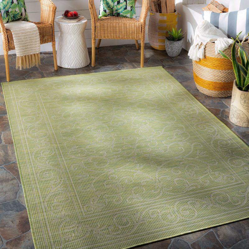 Mark & Day Castricum 2'6"x7'3" Runner Woven Indoor & Outdoor Area Rugs: Stain-Resistant, Pet Friendly, Botanical Pattern
