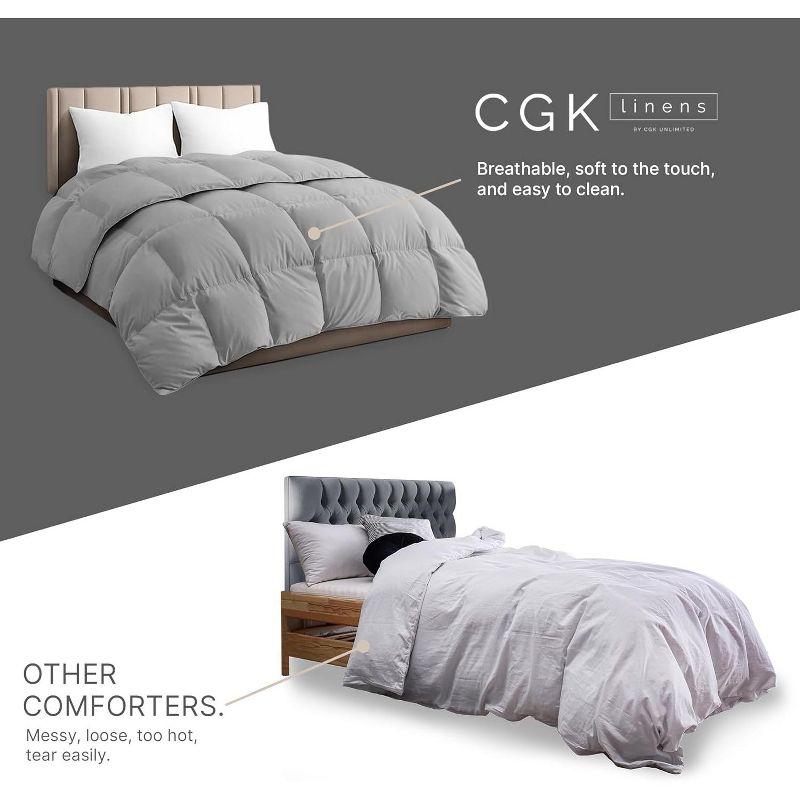 CGK Linens Premium Quality Goose Down Alternative Comforter - Warm & Lightweight