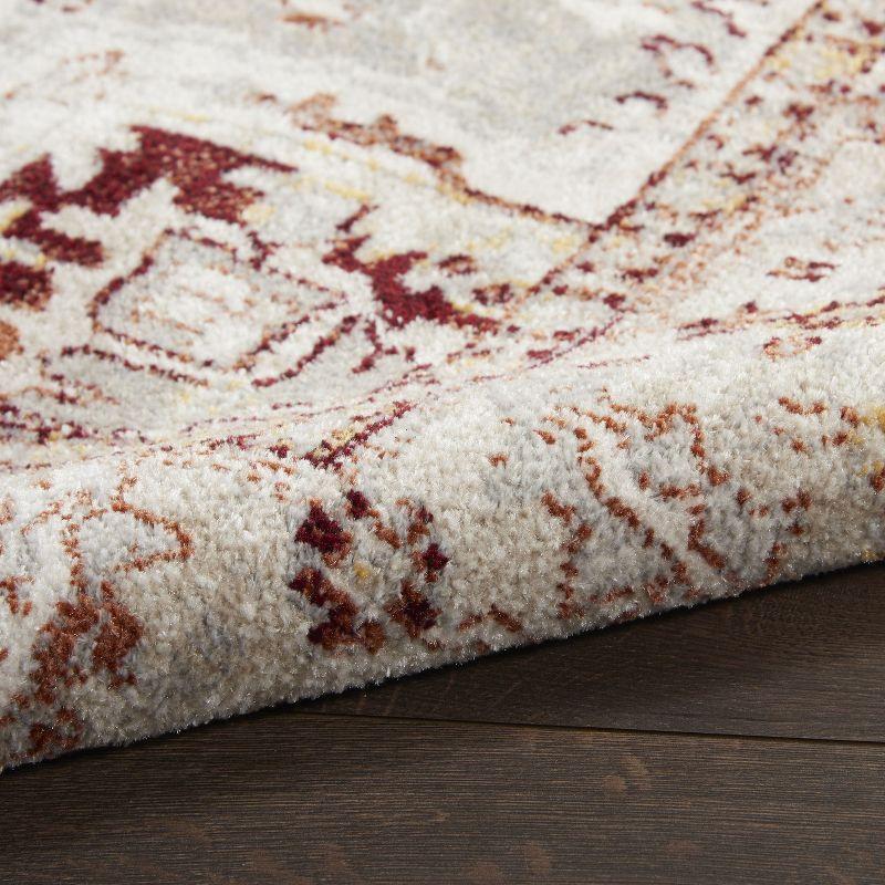 Nourison Geneva GNV02 Indoor only Area Rug - Brick Silver 4' x 6'