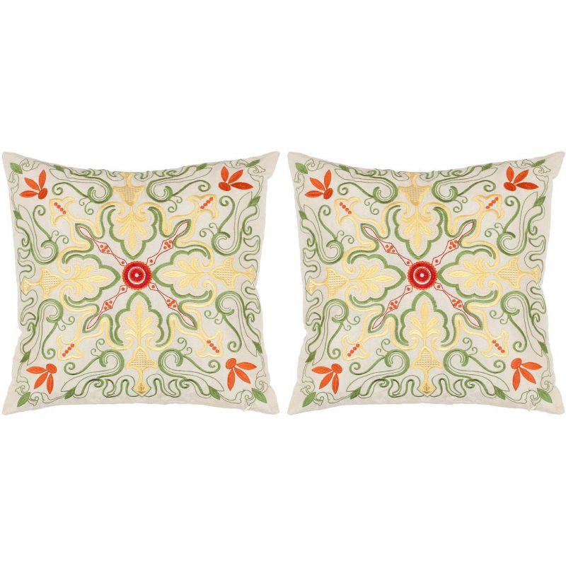 Safavieh Dean Embroidered Reversible Throw Pillow (Set of 2)