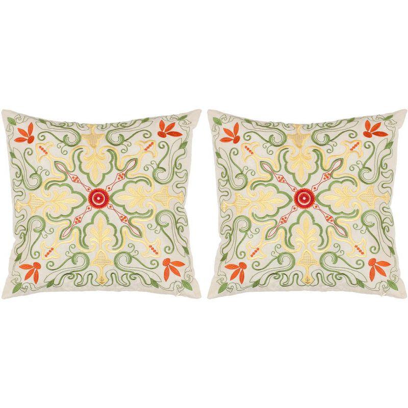 Dean Embroidered Reversible Throw Pillow