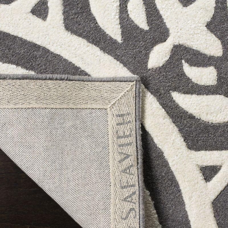 Gray Hand-Tufted Wool Reversible 4' x 6' Area Rug