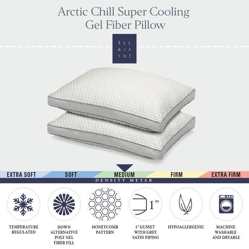 Standard/Queen White Arctic Chill Cooling Gel Fiber Pillow Set