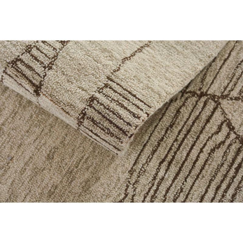 Momeni 5'x8' Teppe Geometric Handtufted Area Rug Gray: Wool, Low Pile, Indoor, Rectangle, Classic Pattern