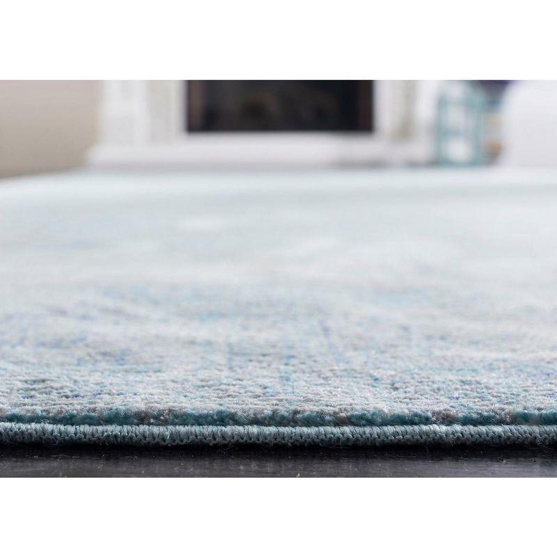 Teal Multi 3' x 5' Reversible Wool Synthetic Area Rug