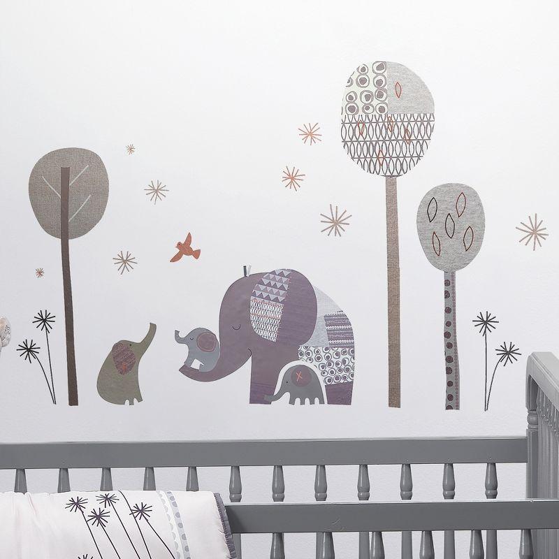 Bedtime Originals Elephant Love Gray Elephants/Trees/Stars Wall Decals/Stickers