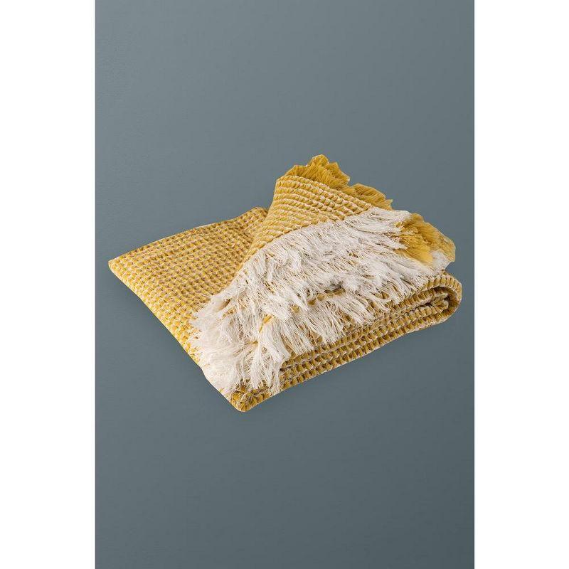 Eros Throw Blanket, Mustard, 50X60