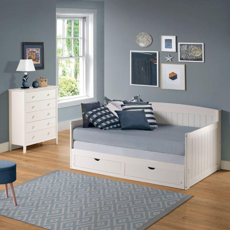 Alaterre Furniture King Harmony Kids' Daybed with Conversion White