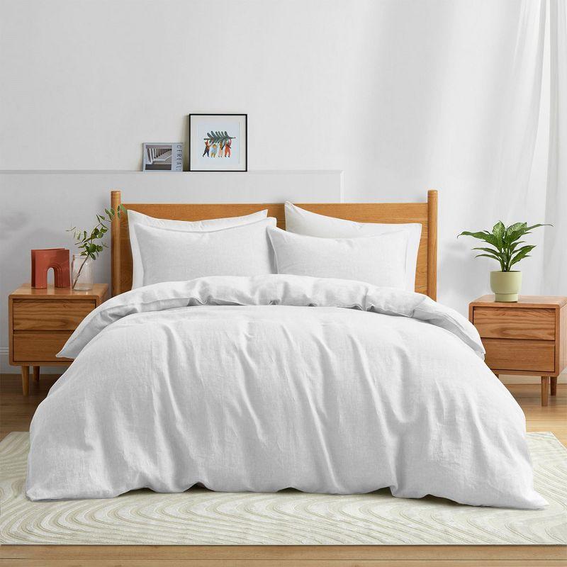Peace Nest Linen and Cotton Duvet Cover with Pillowcase