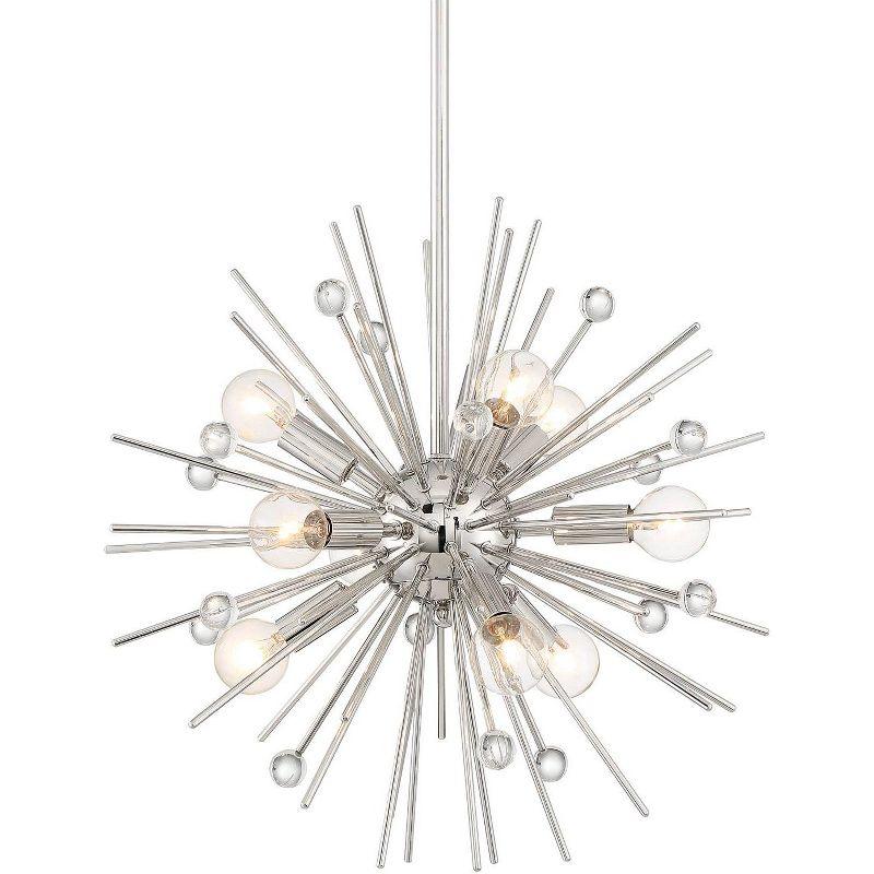 Janae Polished Nickel Crystal Sputnik Chandelier 18" Wide