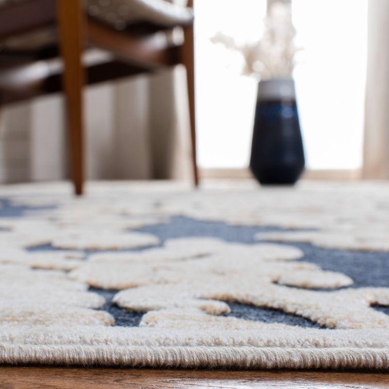 Paradise PAR390 Power Loomed Area Rug - Stone/Aqua - 5'3"x7'6" - Safavieh.