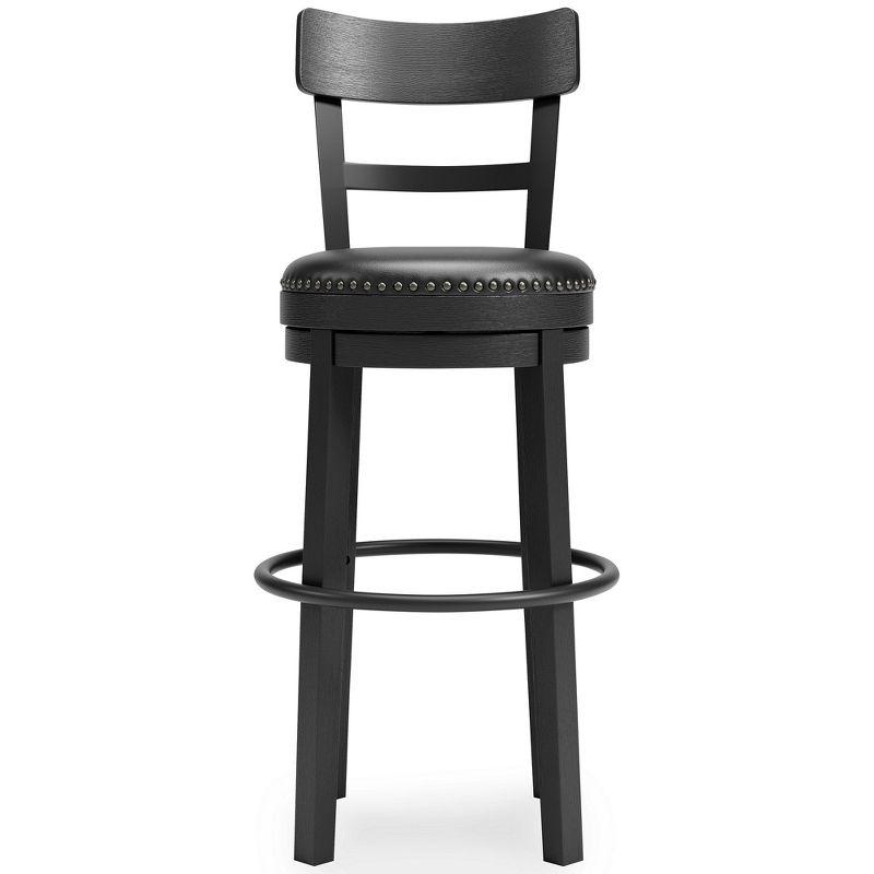 August Grove® Daiah Swivel Upholstered Counter Stool with Solid Wood Frame