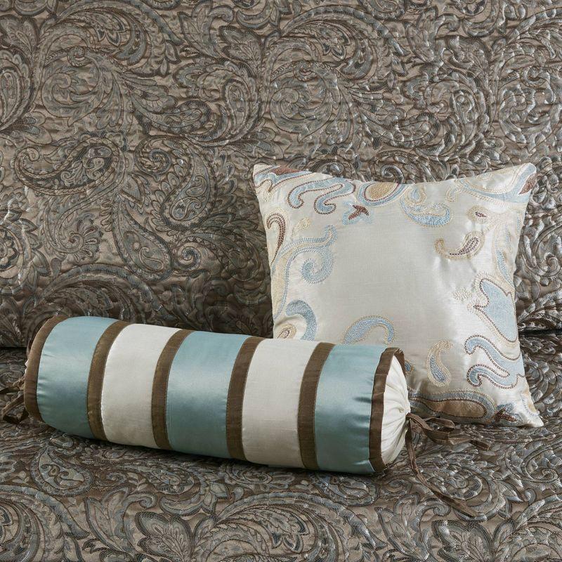 Madison Park Aubrey 5 Piece Jacquard Bedspread Set with Throw Pillows