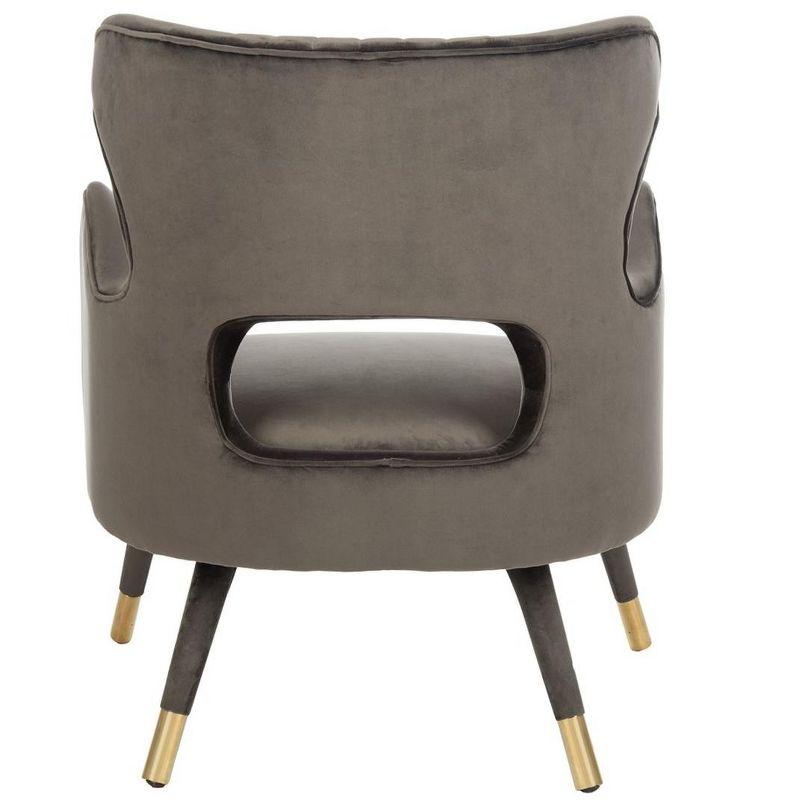 Blair Wingback Accent Chair - ACH4504 - Shale/Gold - Safavieh