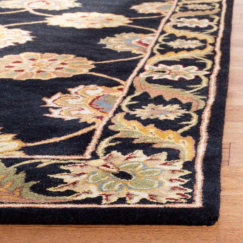 Heritage HG314 Handmade Area Rug - 7'6"x9'6" - Black - Safavieh