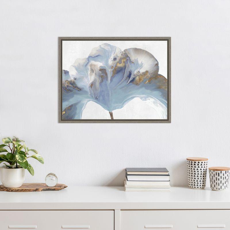 Amanti Art Space Inside I (Grey Flower) by Eva Watts Canvas Wall Art Print Framed 24 x 18-in.