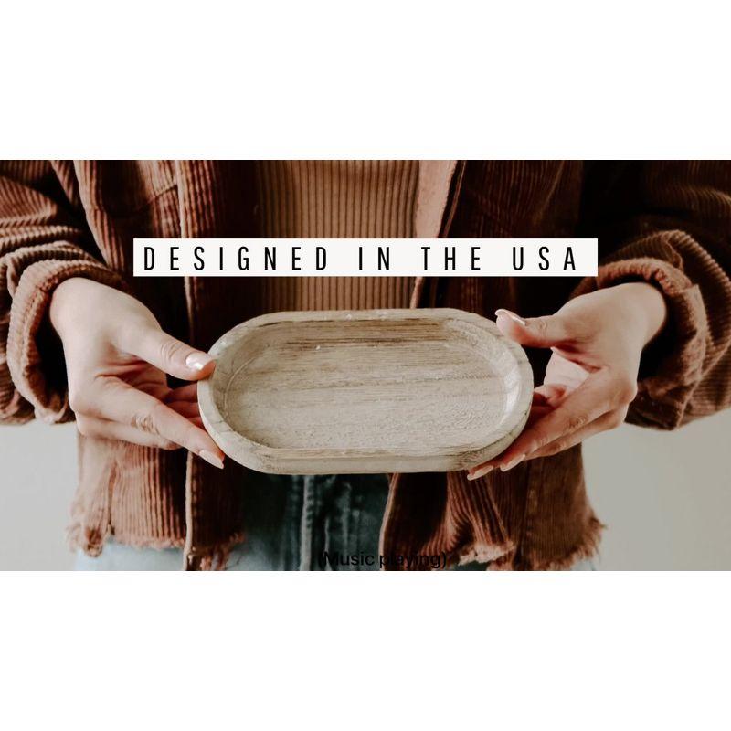 Sweet Water Decor Cream Speckled Stoneware Tray - 8x4"