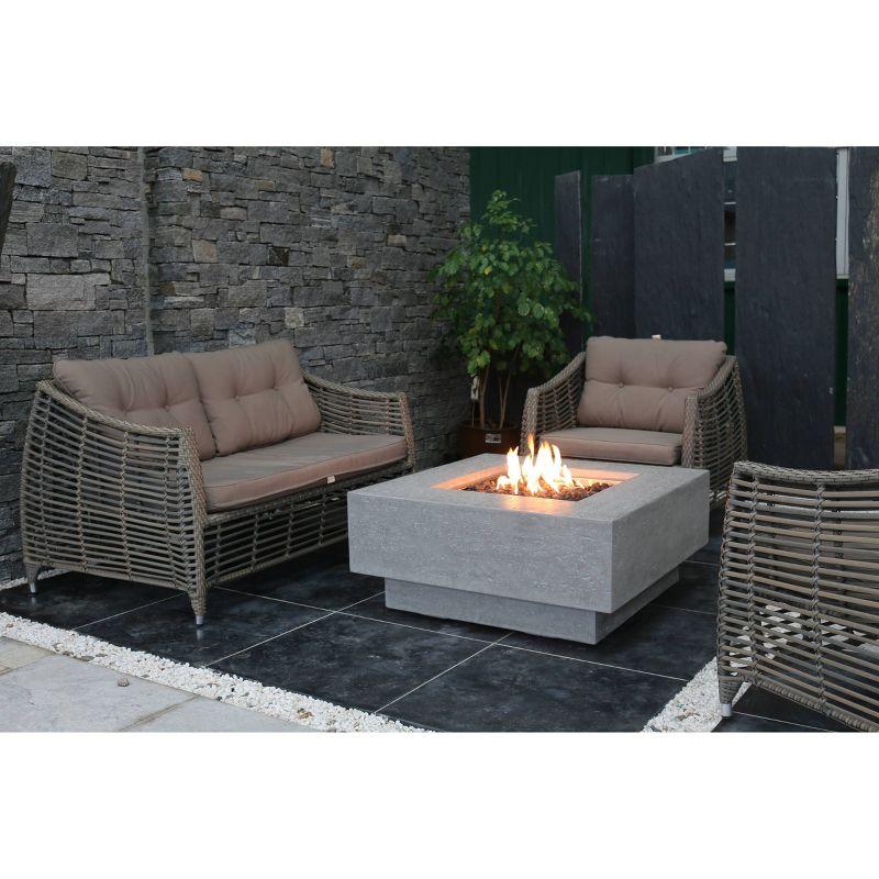 Manhattan  36" Outdoor Fire Pit Propane Table Backyard Patio Heater - Elementi