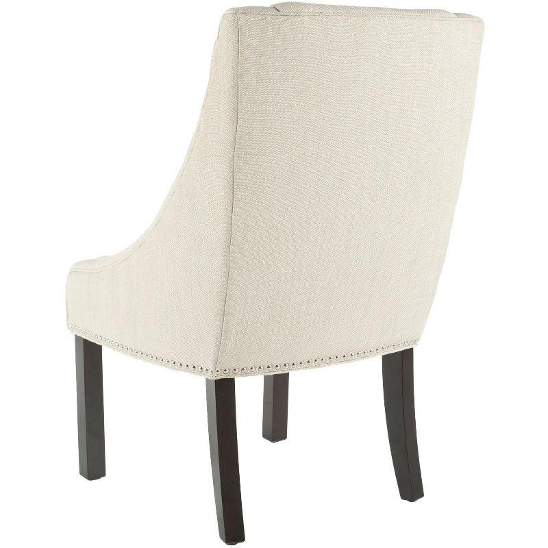 Morris 20''H Sloping Arm Dining Chair (Set Of 2) with Silver Nail Heads  - Safavieh