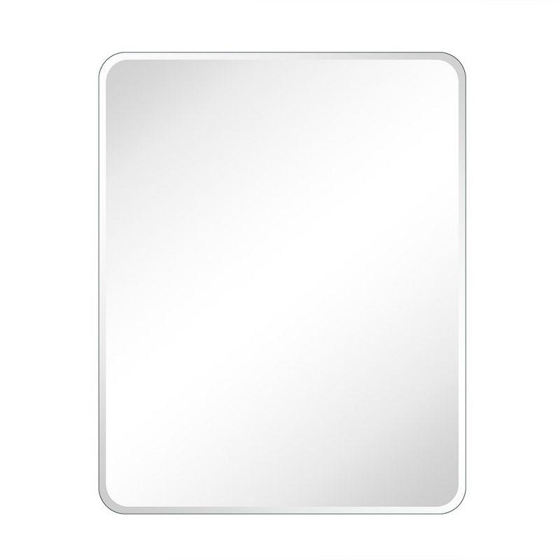 TEHOME 24 in. W x 30 in. H Rectangular Recess and Surface Mount Frameless Medicine Cabinet with Mirror