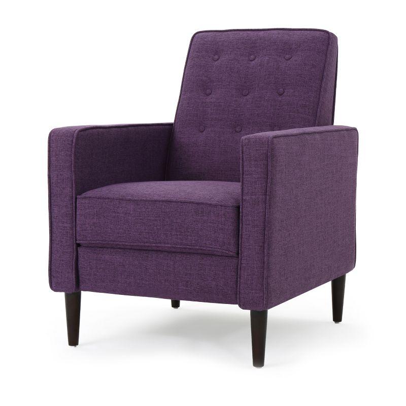 Muted Purple Microfiber Mid-Century Modern Recliner