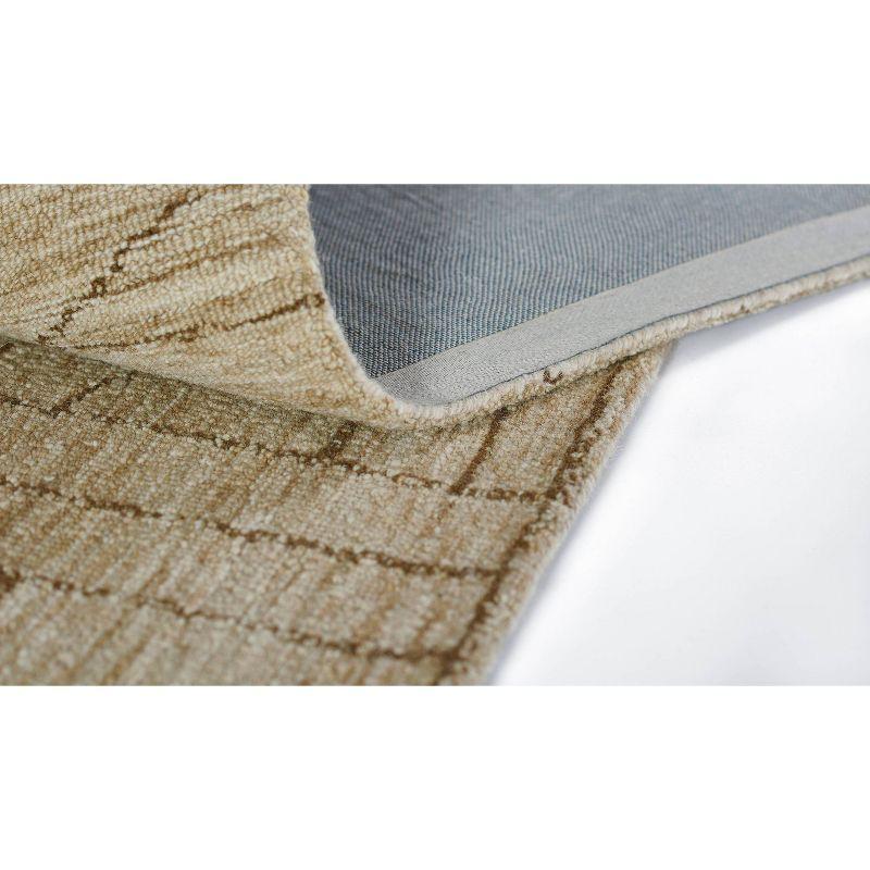 Momeni 2'3"x8' Teppe Rowan Handtufted Runner Rug Natural: Wool, Geometric Pattern, Low Pile, Indoor Use, Handmade