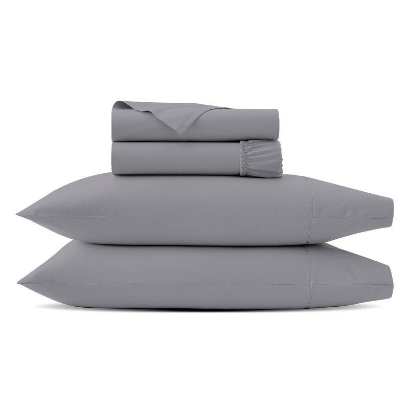 King 1200 Thread Count Cotton Rich Sateen Sheet Set Gray - Color Sense: Moisture-Wicking, Deep Pocket, OEKO-TEX Certified