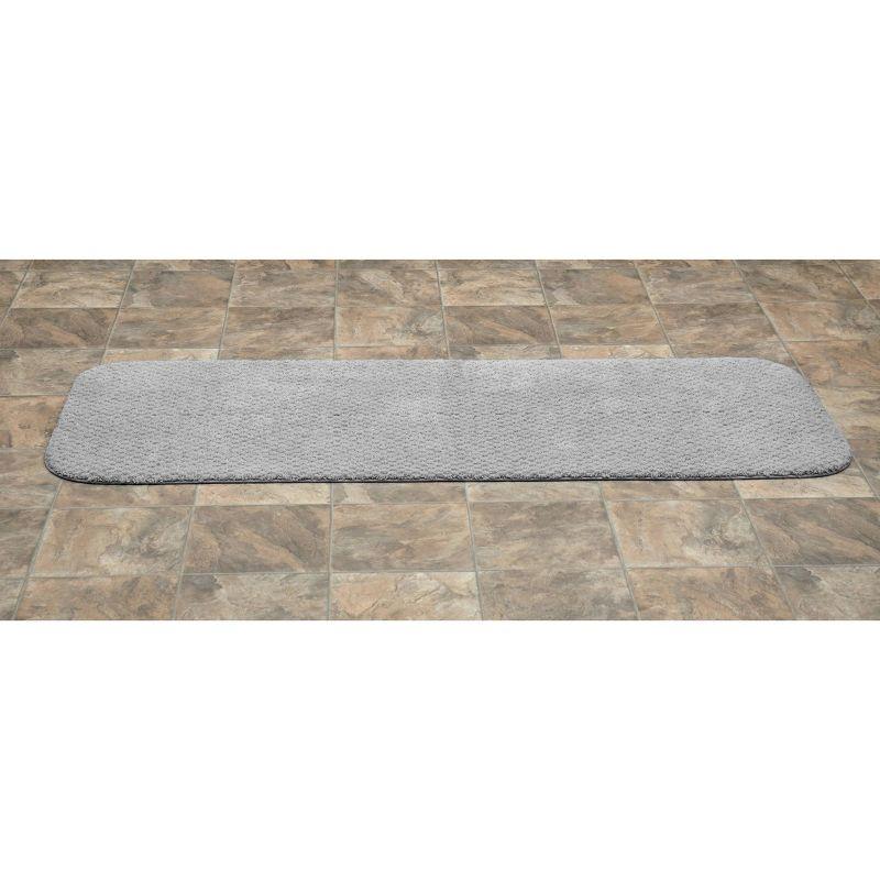 22"x60" Cabernet Nylon Washable Bath Runner Platinum Gray - Garland