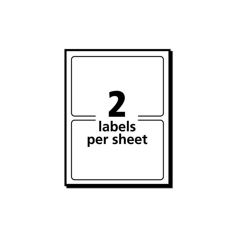 Avery Removable Multi-Use Labels, Inkjet/Laser Printers, 3 x 4, White, 2/Sheet, 40 Sheets/Pack, (5453)