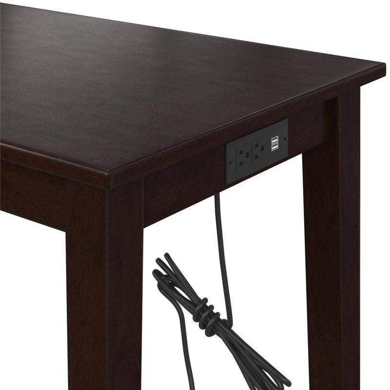 DHP Dallon Sofa Table with 3 Stools and USB Charger