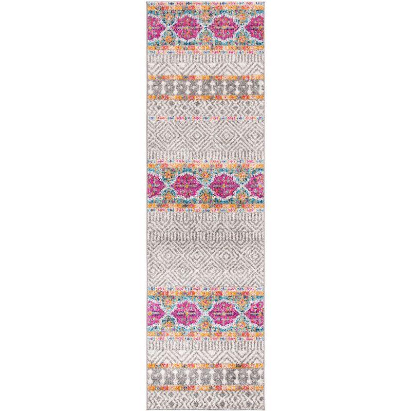 Madison MAD797 Power Loomed Runner Rug - Grey/Ivory - 2'3"x6' - Safavieh.