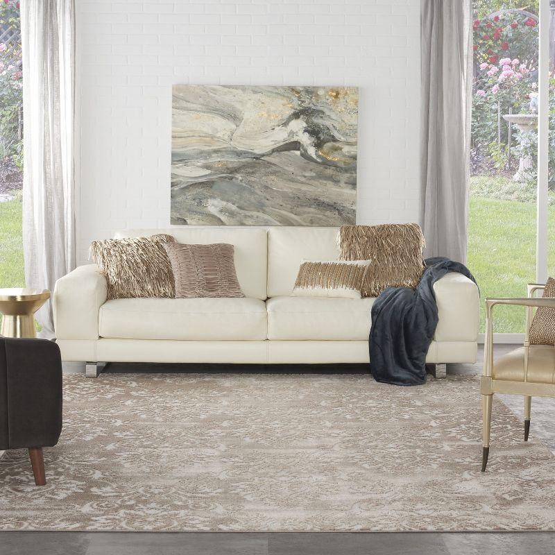 Nourison Elation ETN03 Indoor only Area Rug - Ivory Mocha 9' x 12'