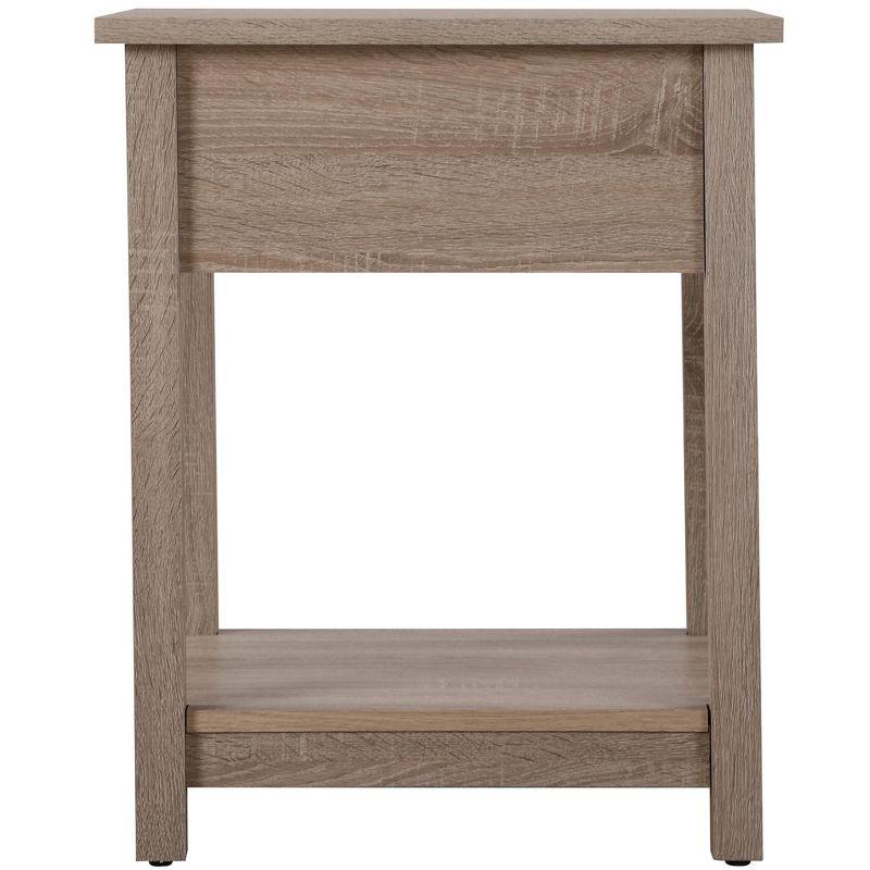 Passion Furniture Salem 1-Drawer Sandle Wood Nightstand (24 in. H x 19 in. W x 20 in. D)