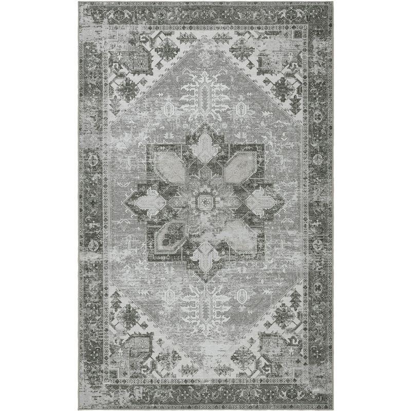 Tucson TSN102 Power Loomed Machine Washable Area Rug - Dark Sage/Ivory - 6'x9' - Safavieh.
