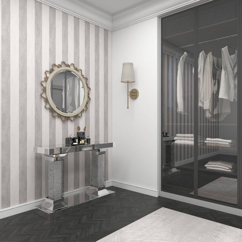 Olivia & May Glam Wood Console Table Clear