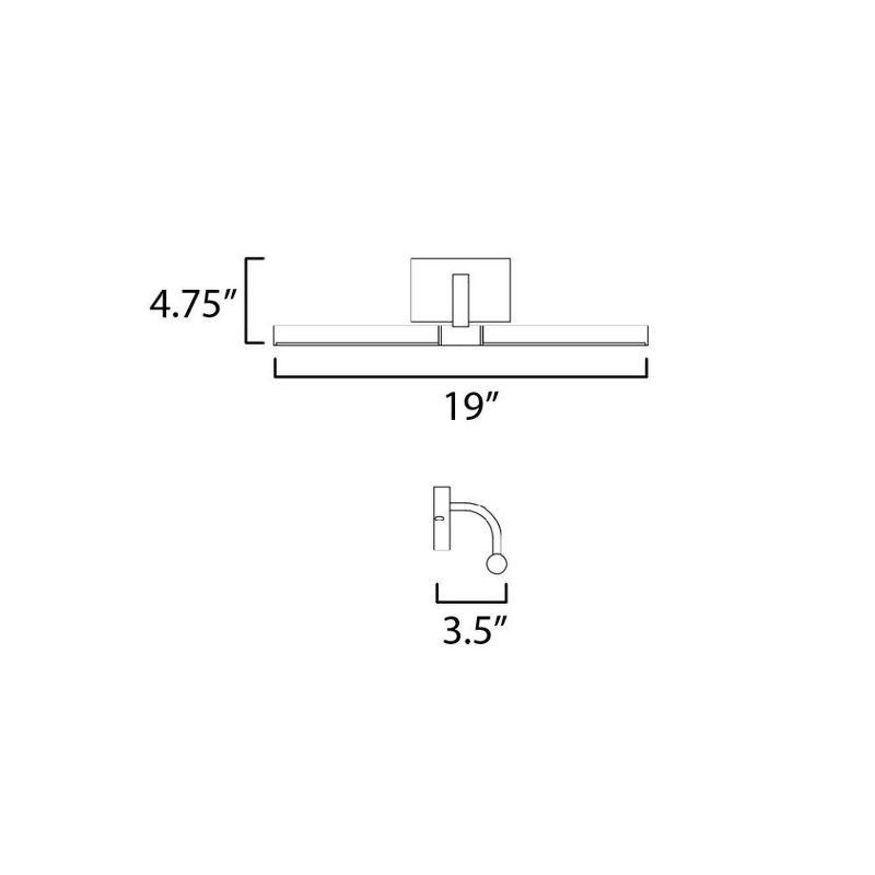 Mona Single Light Dimmable LED Armed Sconce