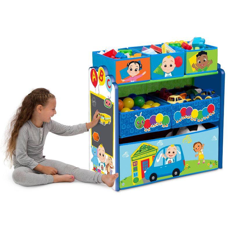 Cocomelon Design & Store 6 Bin Toy Storage Organizer - Greenguard Gold Certified