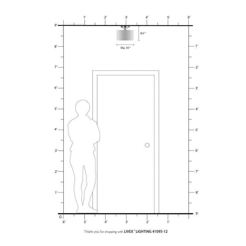 Livex Lighting Clark 1 - Light Semi-Flush Mount in  Satin Brass