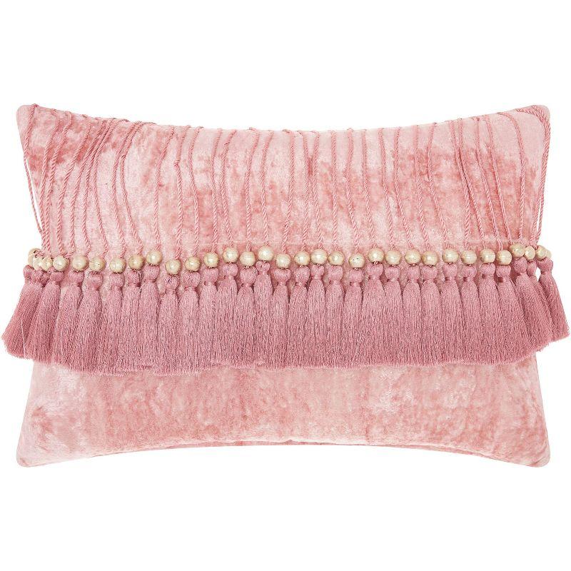 Tassels Velvet Reversible Throw Pillow