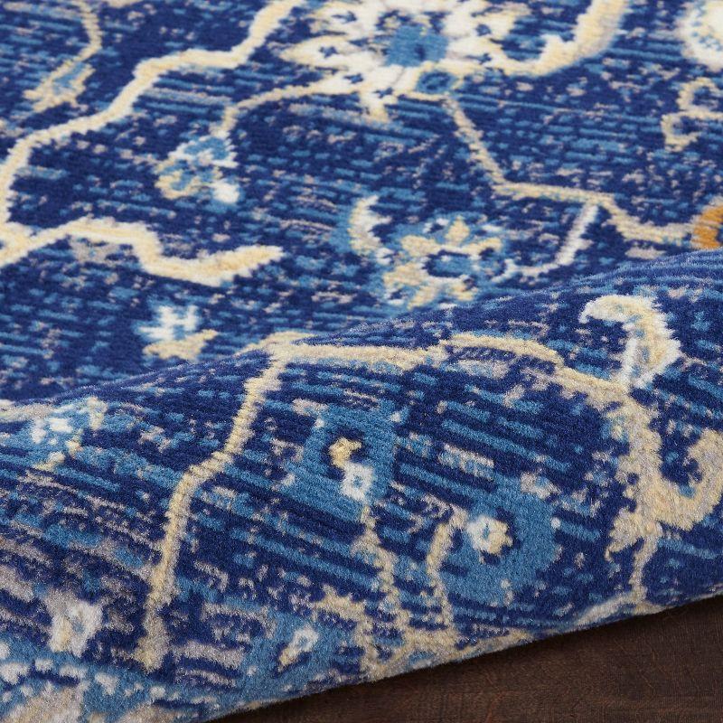 Nourison Grafix GRF24 Indoor Area Rug - Navy 3'9" x 5'9"
