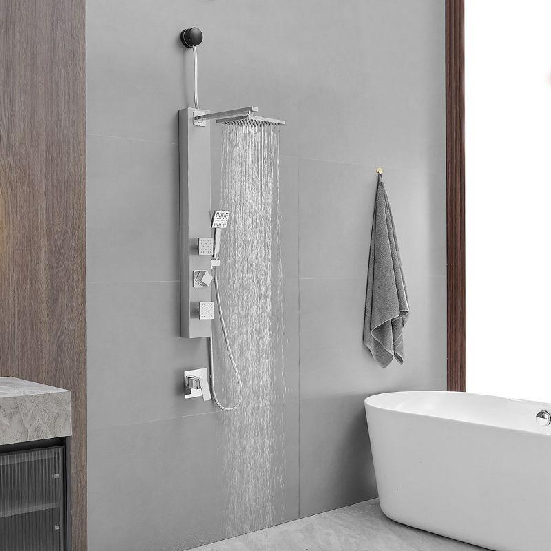 BWE 2-Shower Tower Shower Panel System with Adjustable Rain Shower Head and Handheld Shower Rod