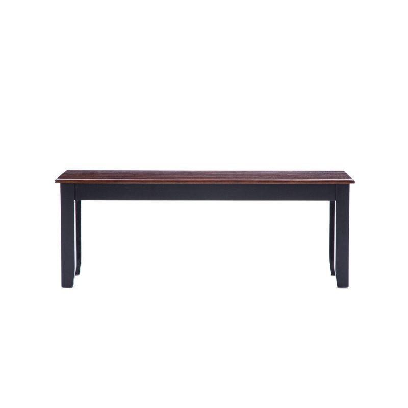 Bloomington Shaker-Style Black Cherry Wood Dining Bench